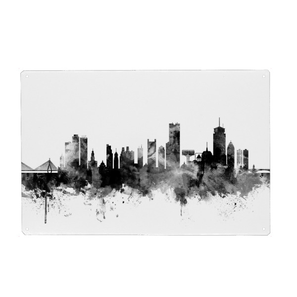 Holzbild "Boston" artboxONE - Städte,Reise,Schwarzweiß,Architektur