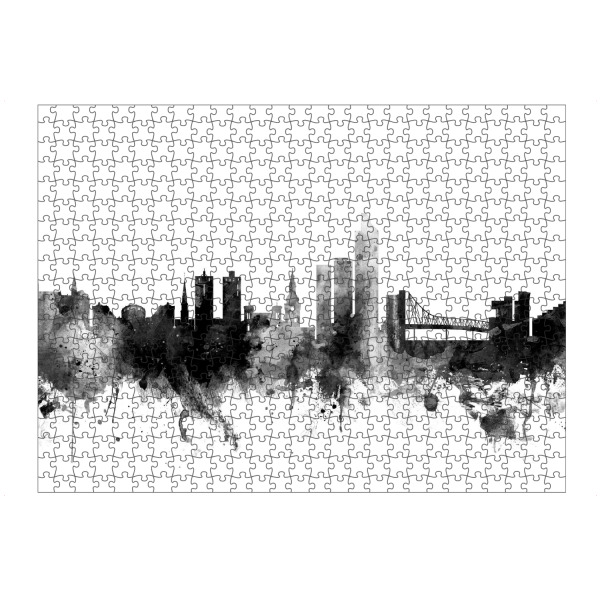 Puzzle Ravensburger "Oslo 2" artboxONE - Städte,Reise,Schwarzweiß,Architektur