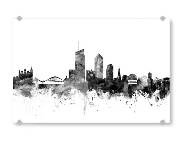 Acrylglasbild "Lyon" artboxONE - Städte,Reise,Schwarzweiß,Architektur