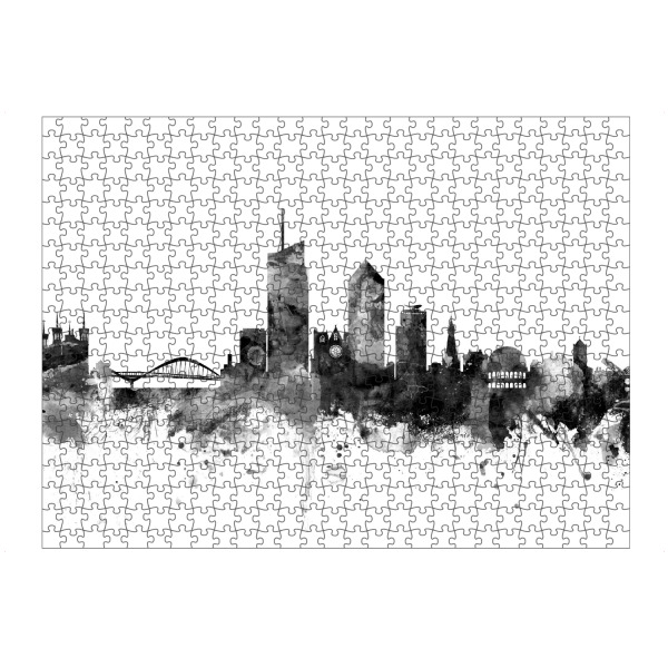 Puzzle Ravensburger "Lyon" artboxONE - Städte,Reise,Schwarzweiß,Architektur