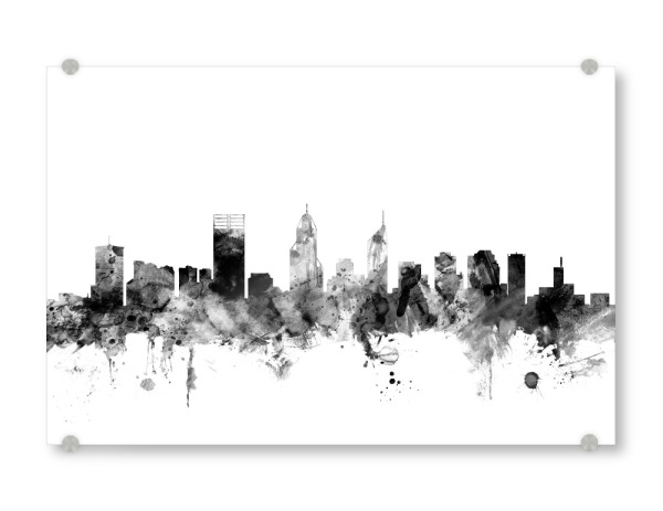 Acrylglasbild "Perth Australia" artboxONE - Städte,Reise,Schwarzweiß,Architektur
