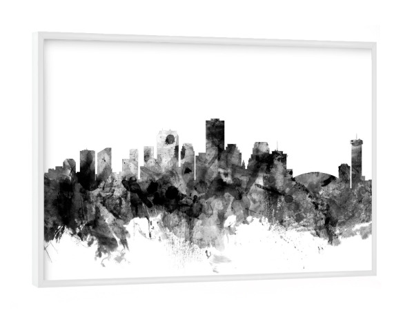 Poster mit weißem Rahmen "New Orleans Louisiana" artboxONE - Städte,Reise,Schwarzweiß,Architektur
