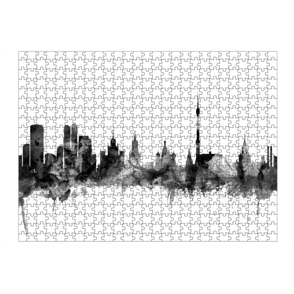 Puzzle Ravensburger "Moscow 2" artboxONE - Städte,Reise,Schwarzweiß,Architektur