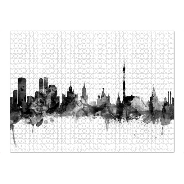 Puzzle Ravensburger "Moscow 2" artboxONE - Städte,Reise,Schwarzweiß,Architektur