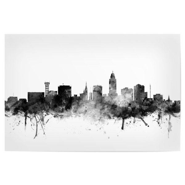 Poster "Lincoln Nebraska" artboxONE - Städte,Reise,Schwarzweiß,Architektur