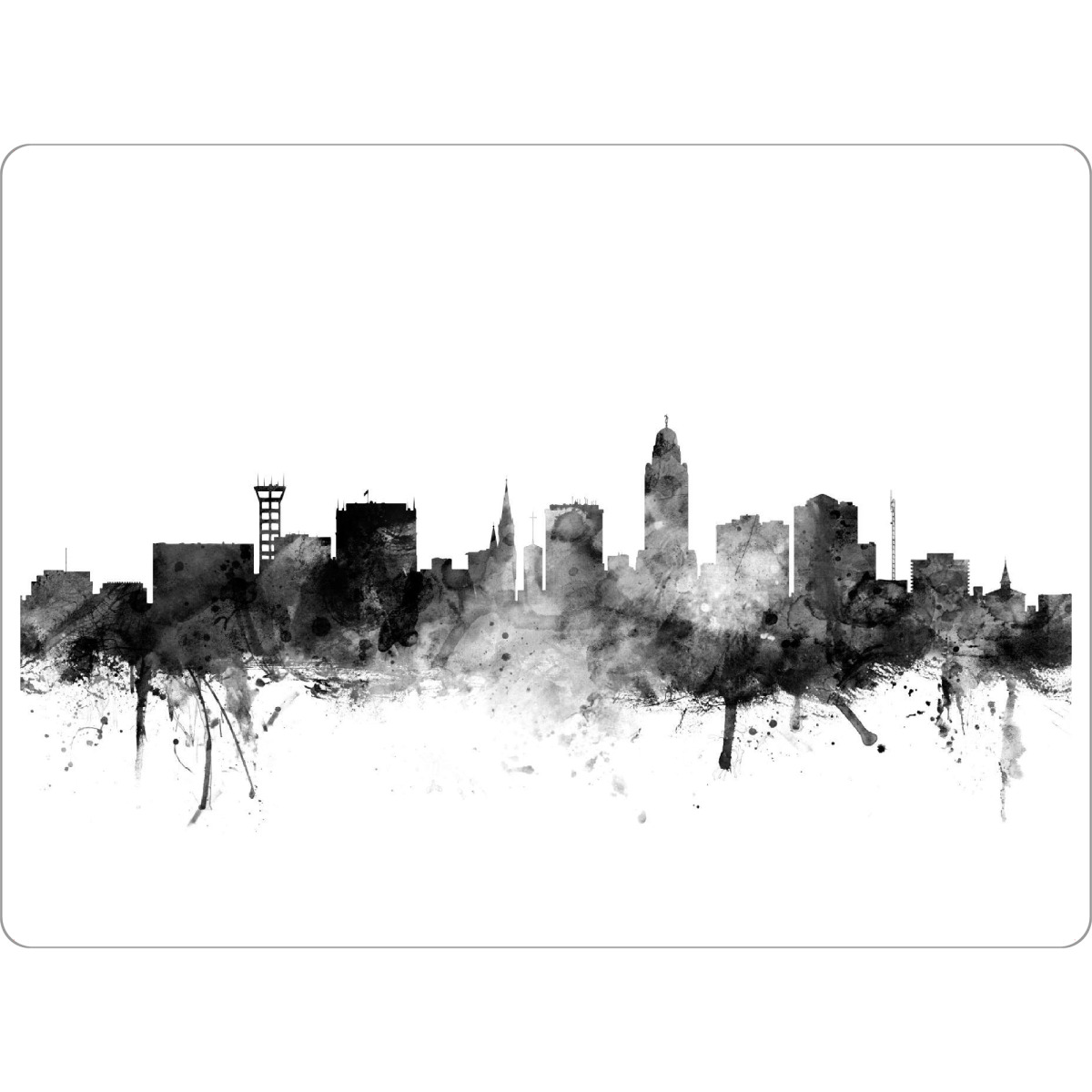Tischset "Lincoln Nebraska" artboxONE - Städte,Reise,Schwarzweiß,Architektur