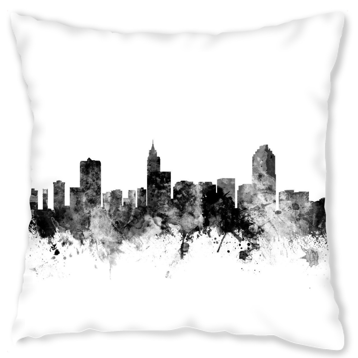 Design-Kissen "Raleigh North Carolina" artboxONE - Stߤdte,Reise,Schwarzweiߟ,Architektur