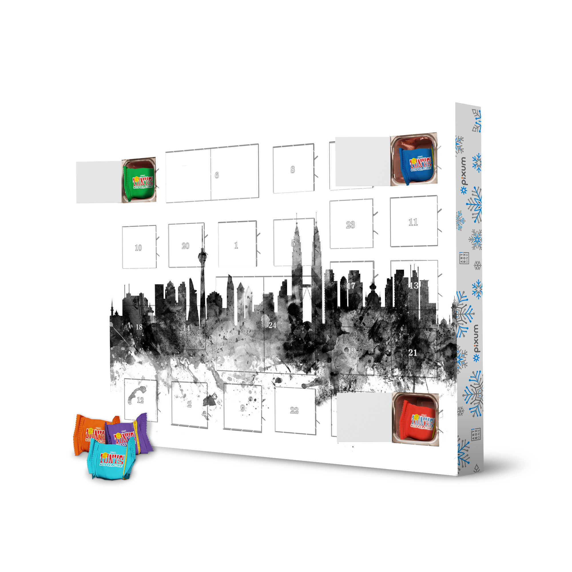 Adventskalender mit Tony's Chocolonely Kuala Lumpur Malaysia artboxONE Adventskalender Städte
