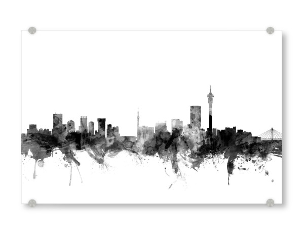 Acrylglasbild "Johannesburg South Africa" artboxONE - Städte,Reise,Schwarzweiß,Architektur