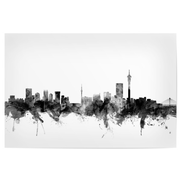 Poster 30x20 cm "Johannesburg South Africa" artboxONE - Städte,Reise,Schwarzweiß,Architektur