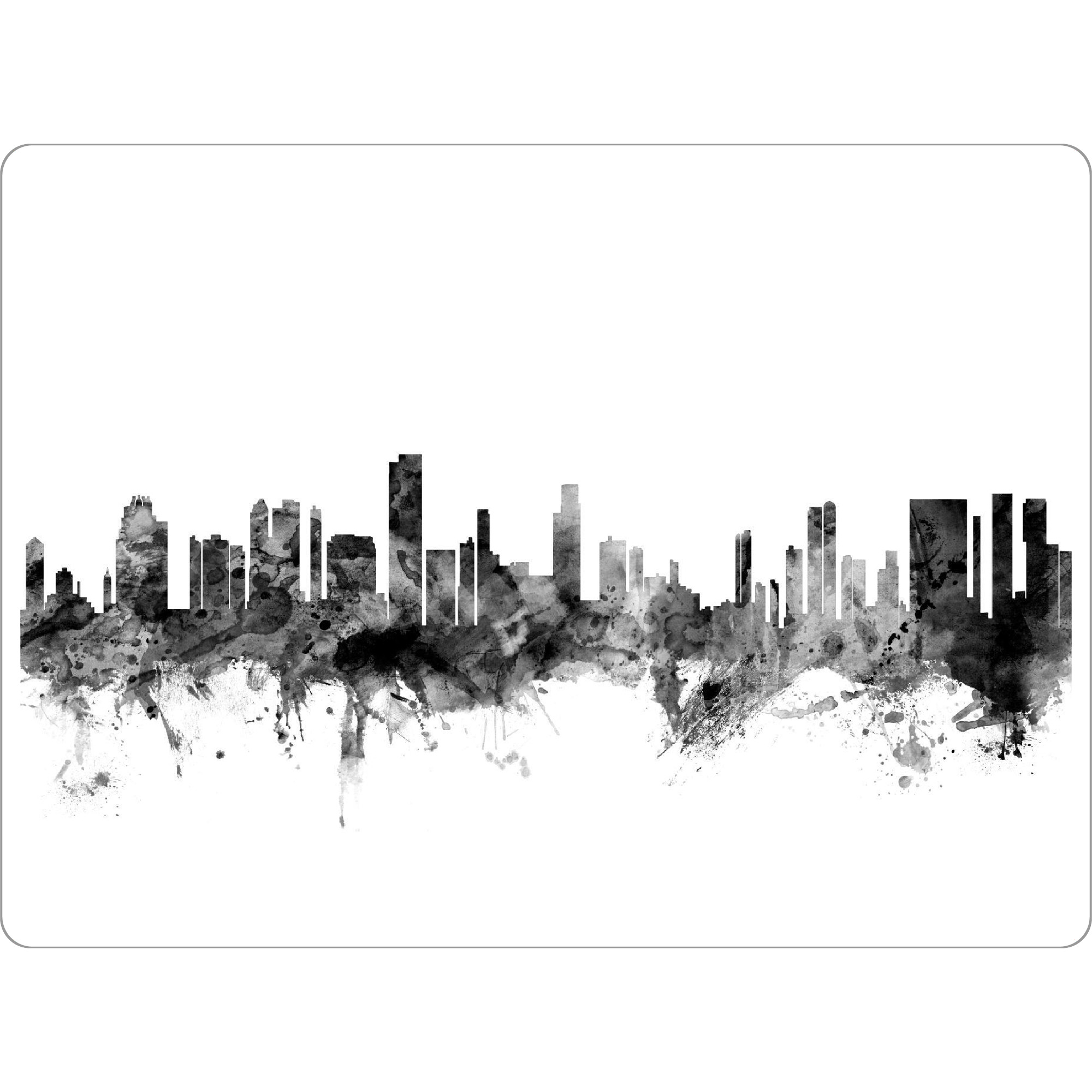 Tischset "Honolulu Hawaii" artboxONE - Städte,Reise,Schwarzweiß,Architektur