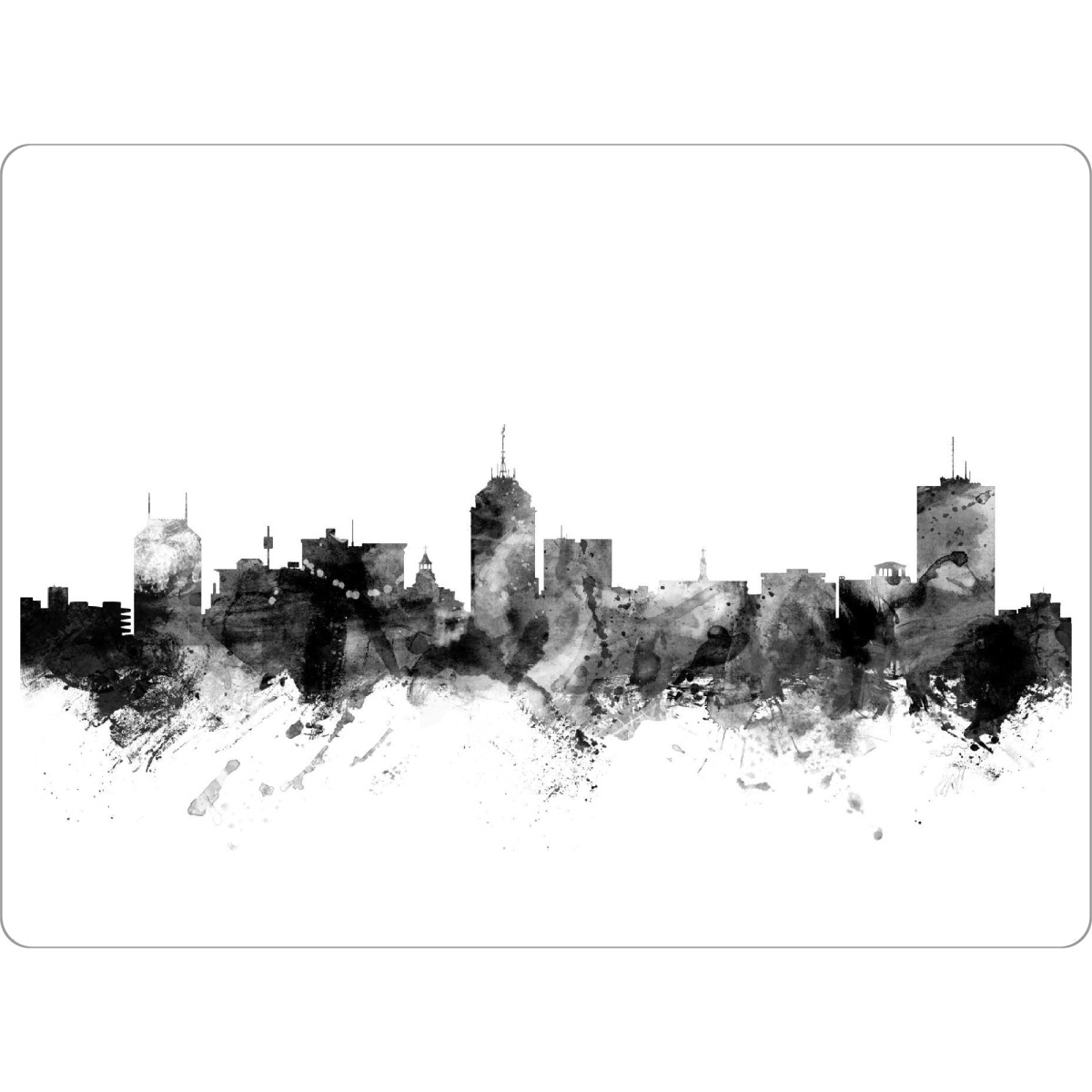 Tischset "Fresno California" artboxONE - Städte,Reise,Schwarzweiß,Architektur