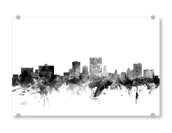 Acrylglasbild "El Paso Texas" artboxONE - Städte,Reise,Schwarzweiß,Architektur