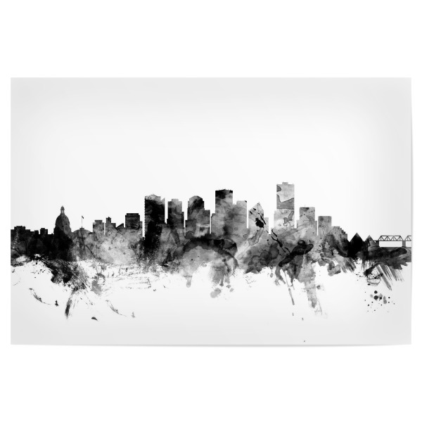 Poster 30x20 cm "Edmonton Canada" artboxONE - Städte,Reise,Schwarzweiß,Architektur