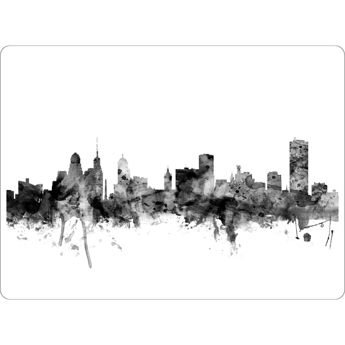 Tischset "Buffalo New York" artboxONE - Städte,Reise,Schwarzweiß,Architektur