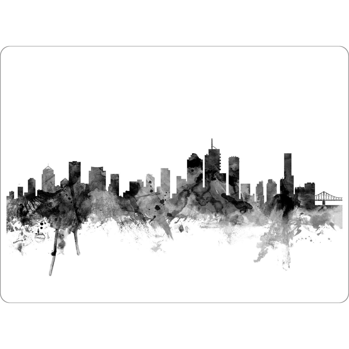 Tischset "Brisbane Australia" artboxONE - Städte,Reise,Schwarzweiß,Architektur