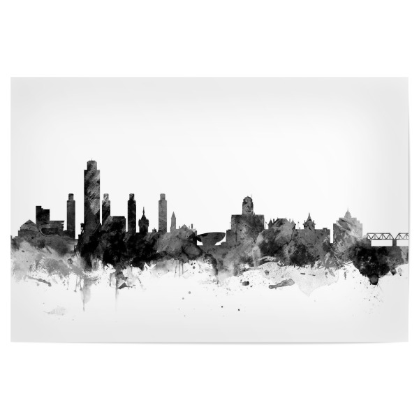 Poster 30x20 cm "Albany New York" artboxONE - Städte,Reise,Schwarzweiß,Architektur