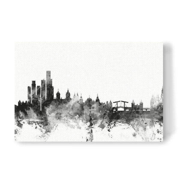 Leinwandbild "Amsterdam 2" artboxONE - Städte,Reise,Schwarzweiß,Architektur