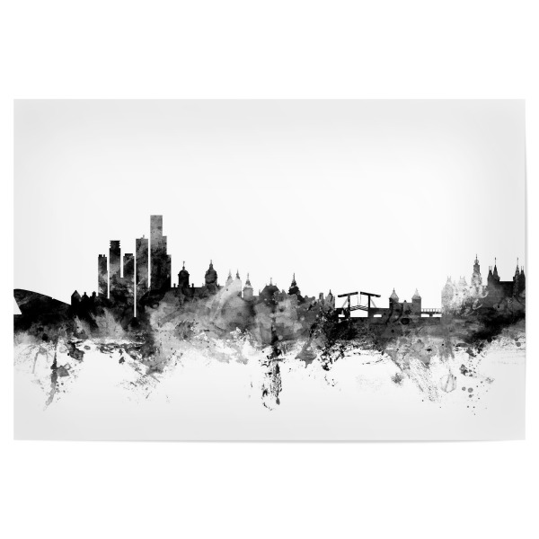 Poster 30x20 cm "Amsterdam 2" artboxONE - Städte,Reise,Schwarzweiß,Architektur