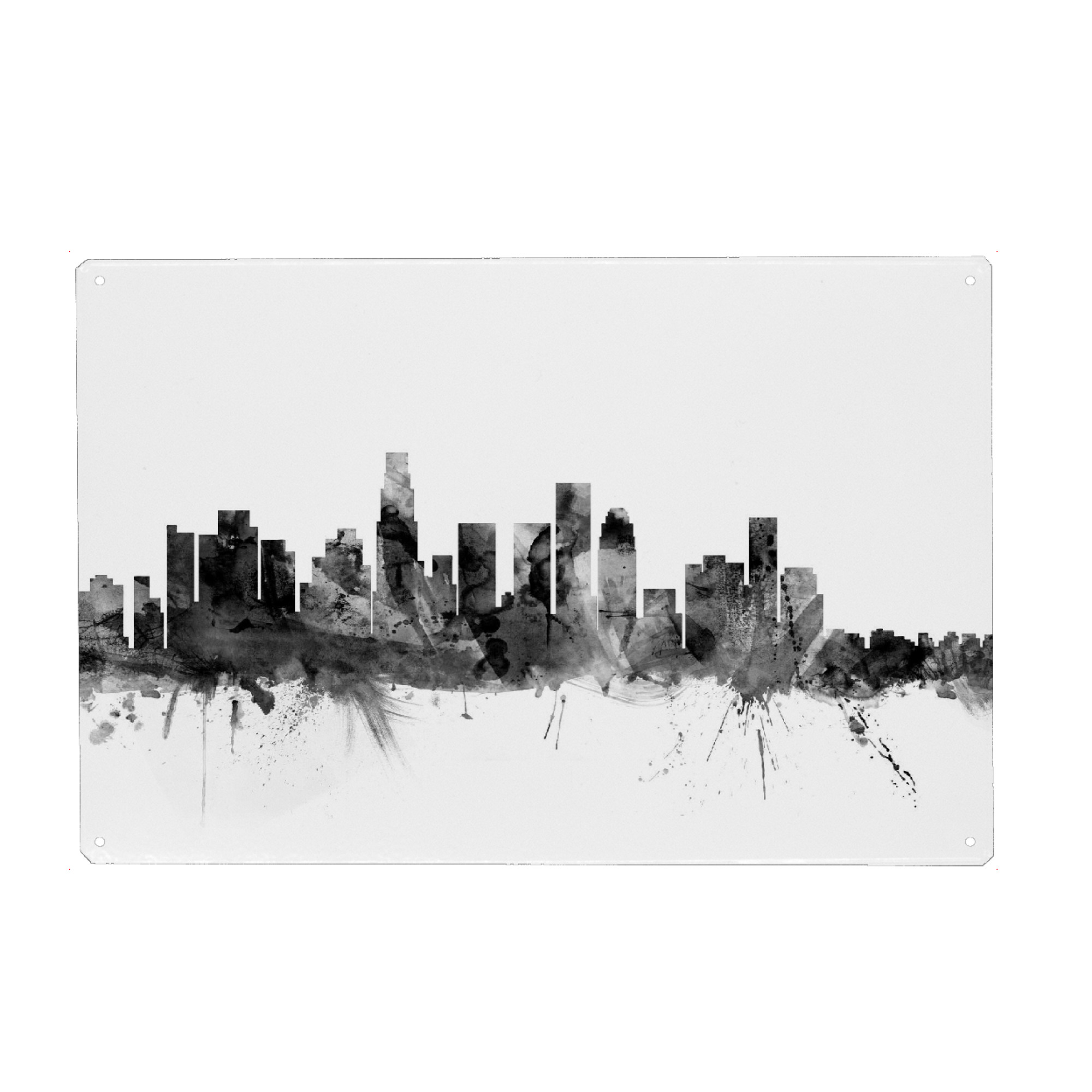 Metall Poster "Los Angeles California" artboxONE - Städte,Reise,Schwarzweiß,Architektur