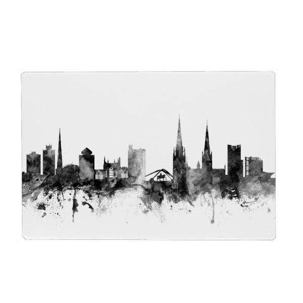 Holzbild "Coventry England" artboxONE - Städte,Reise,Schwarzweiß,Architektur