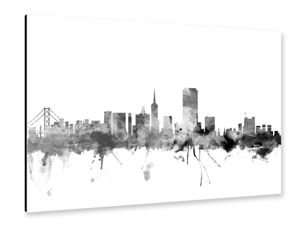 Alu-Dibond "San Francisco City" 30x20 cm artboxONE