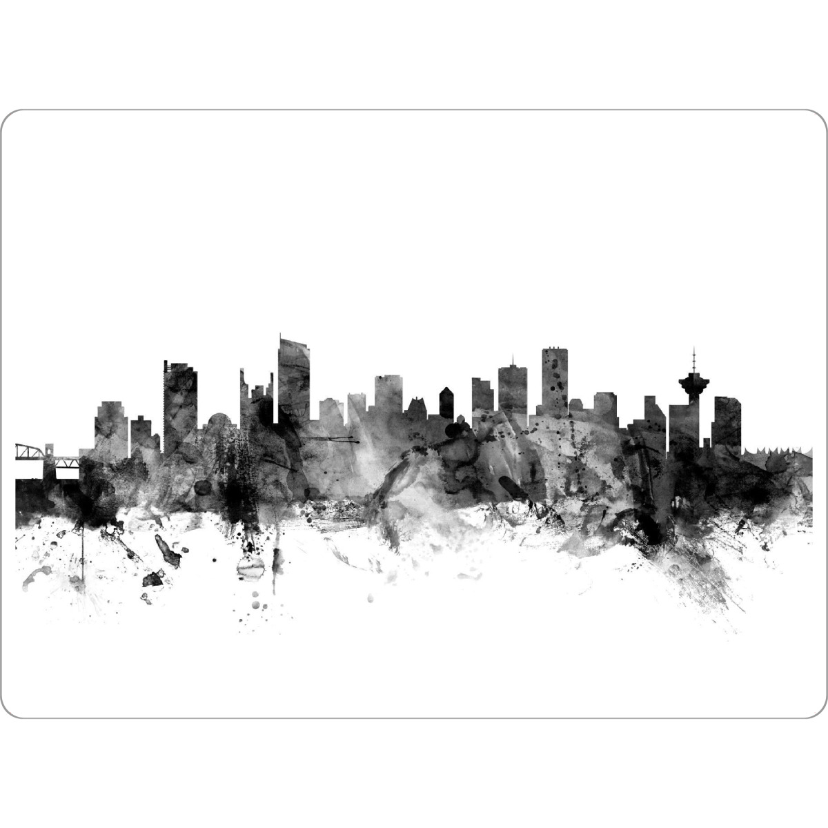 Tischset "Vancouver Canada" artboxONE - Städte,Reise,Schwarzweiß,Architektur