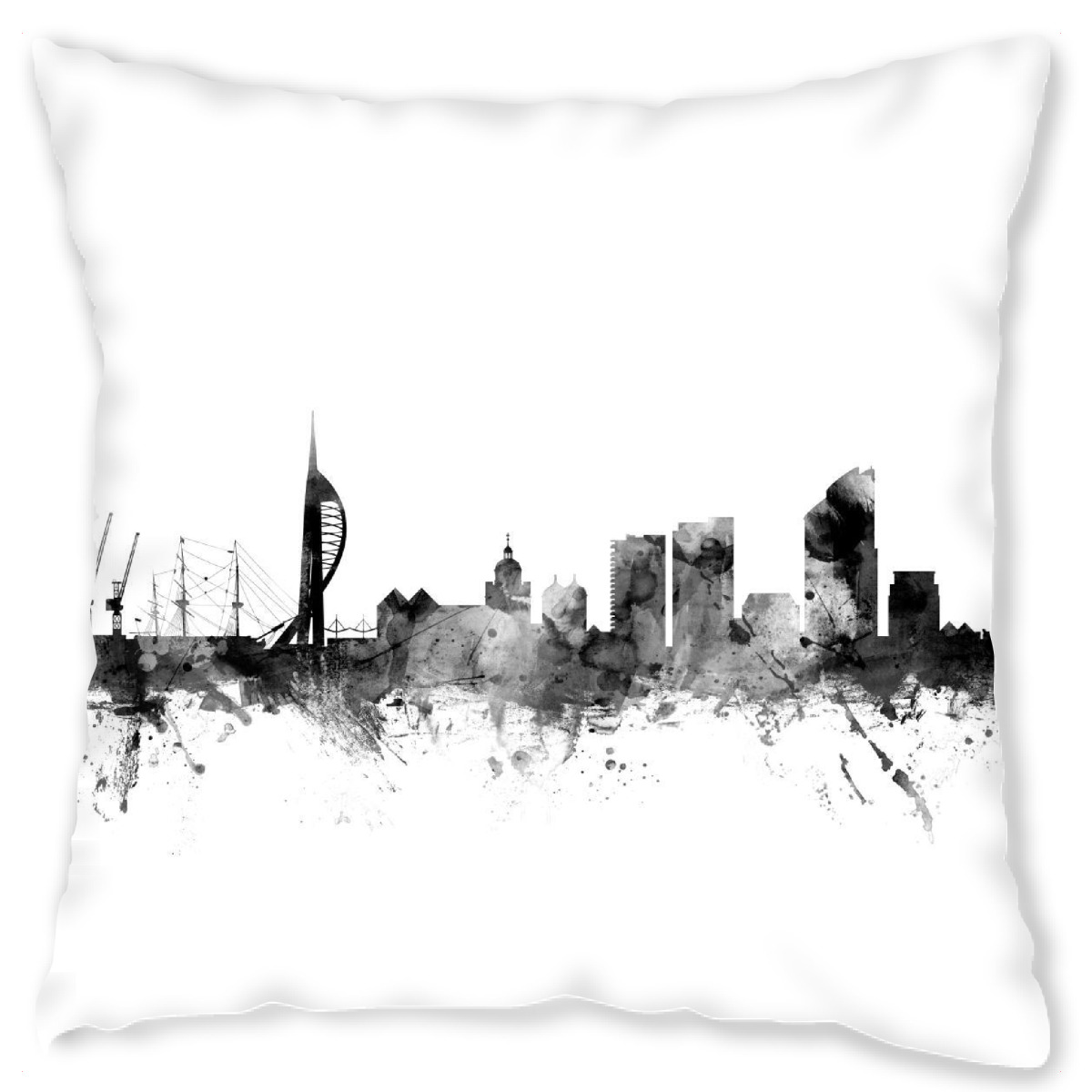 Design-Kissen "Portsmouth England" artboxONE - Stߤdte,Reise,Schwarzweiߟ,Architektur