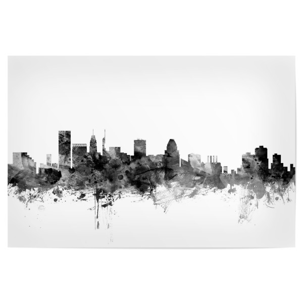 Poster "Baltimore Maryland" artboxONE - Städte,Reise,Schwarzweiß,Architektur