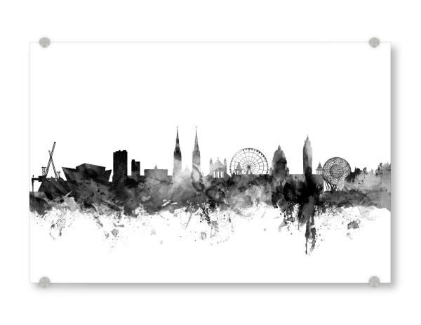 Acrylglasbild "Belfast Northern Ireland" artboxONE - Städte,Reise,Schwarzweiß,Architektur