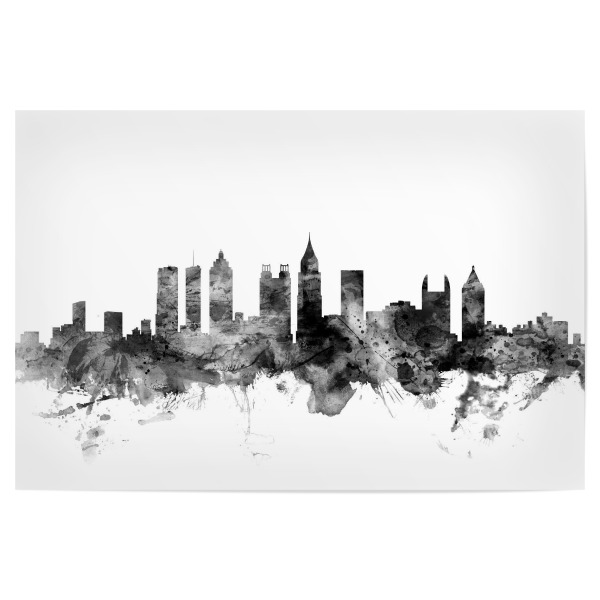 Poster 30x20 cm "Atlanta Georgia" artboxONE - Städte,Reise,Schwarzweiß,Architektur
