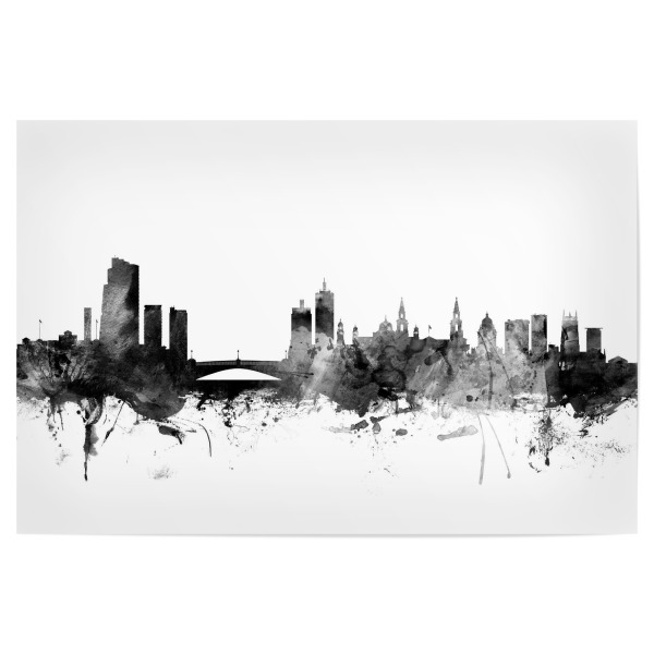 Poster 30x20 cm "Leeds England" artboxONE - Städte,Reise,Schwarzweiß,Architektur