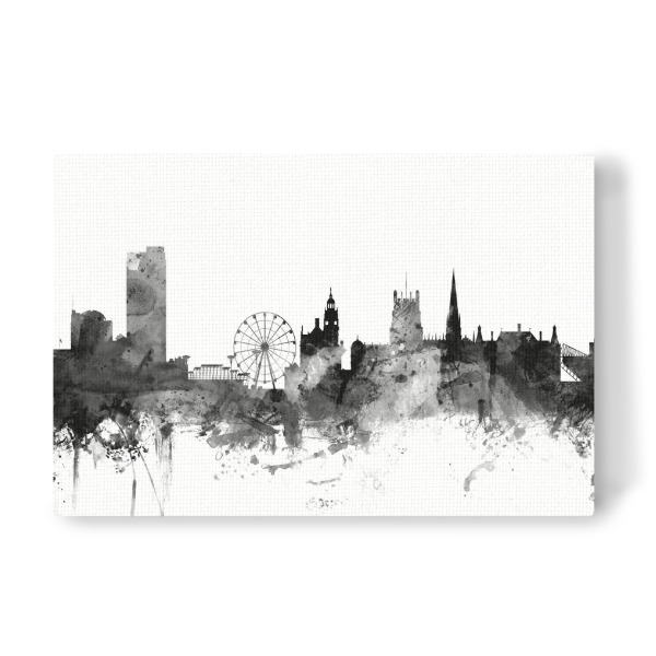Leinwandbild "Sheffield England" artboxONE - Städte,Reise,Schwarzweiß,Architektur