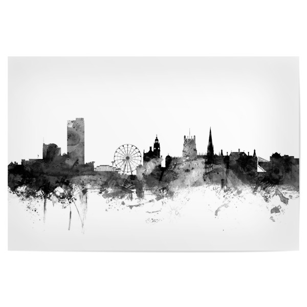 Poster 30x20 cm "Sheffield England" artboxONE - Städte,Reise,Schwarzweiß,Architektur
