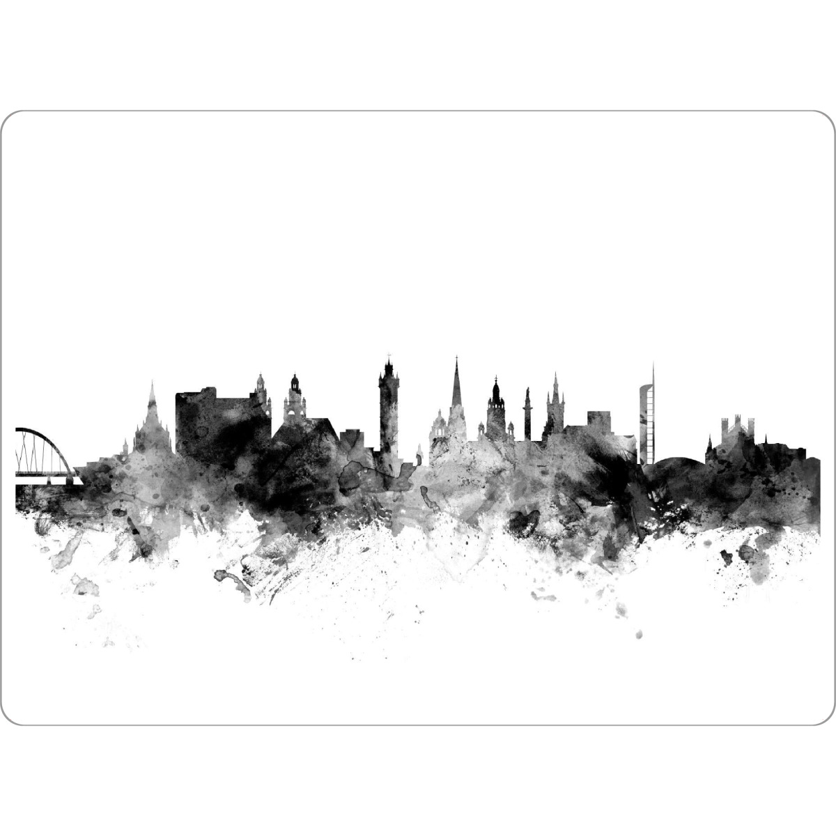 Tischset "Glasgow Scotland" artboxONE - Städte,Reise,Schwarzweiß,Architektur