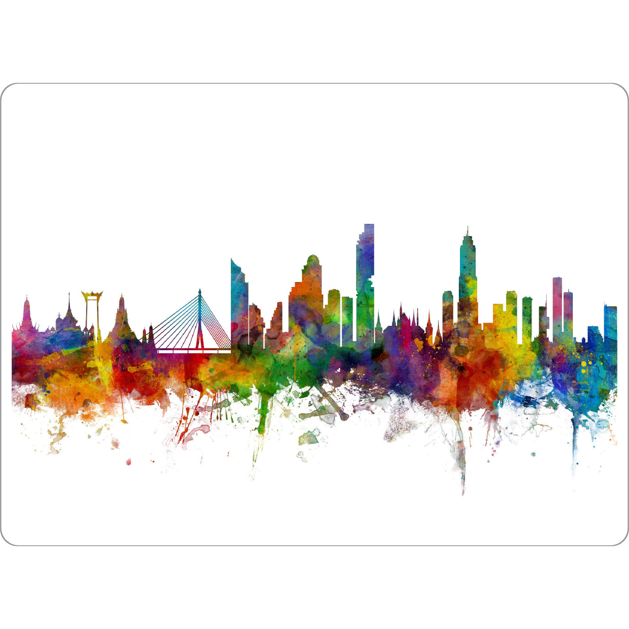 Tischset "Bangkok Watercolor" artboxONE - Städte,Reise,Architektur
