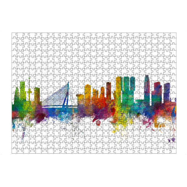 Puzzle Ravensburger "Rotterdam Watercolor" artboxONE - Städte,Reise,Architektur