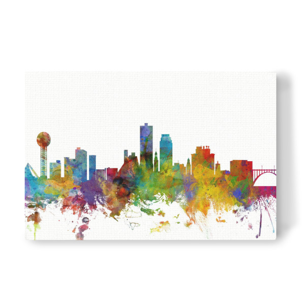 Leinwandbild "Knoxville Tennessee Watercolor" artboxONE - Städte,Reise,Architektur
