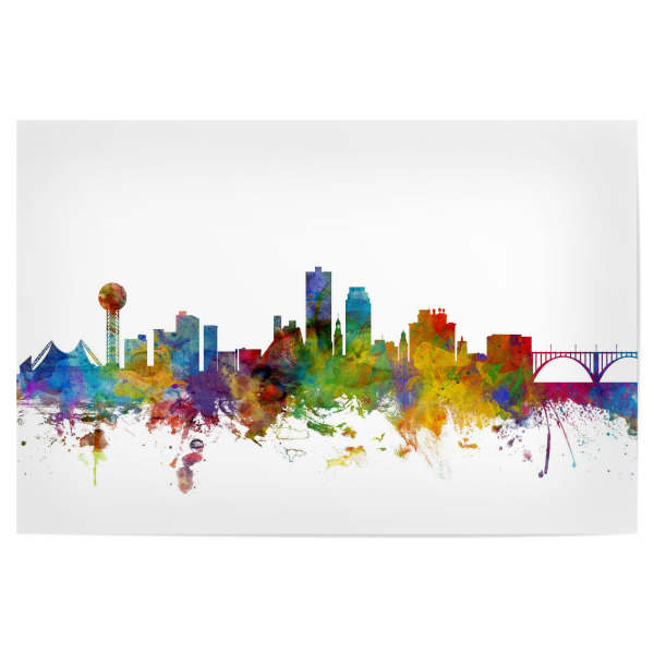 Poster 30x20 cm "Knoxville Tennessee Watercolor" artboxONE - Städte,Reise,Architektur