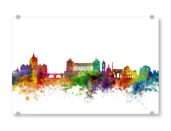 Acrylglasbild "Rome Watercolor" artboxONE - Städte,Reise,Architektur