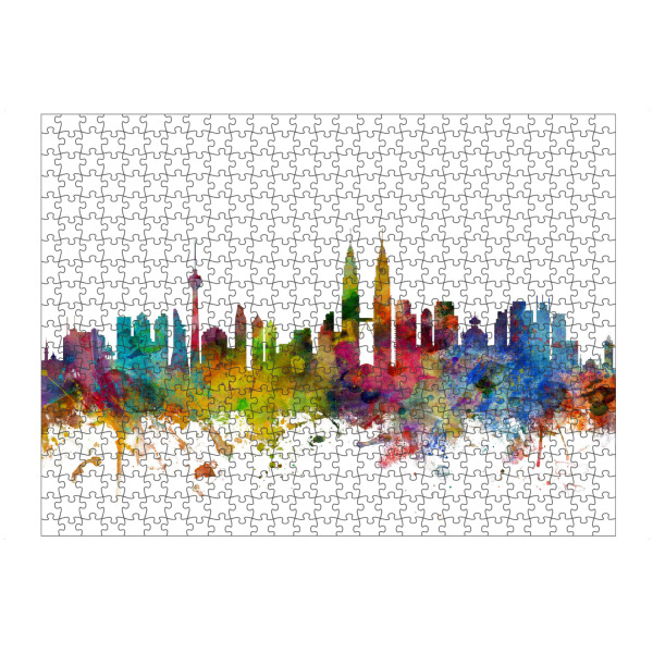 artboxONE Puzzle "Kuala Lumpur Malaysia Watercolor" artboxONE - Städte,Reise,Architektur