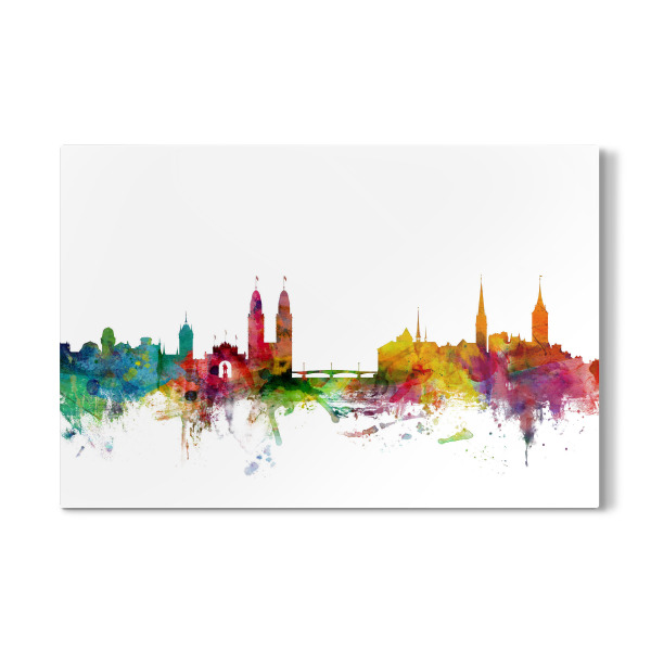 Galerie-Print "Zurich Switzerland Watercolor" 30x20 cm artboxONE