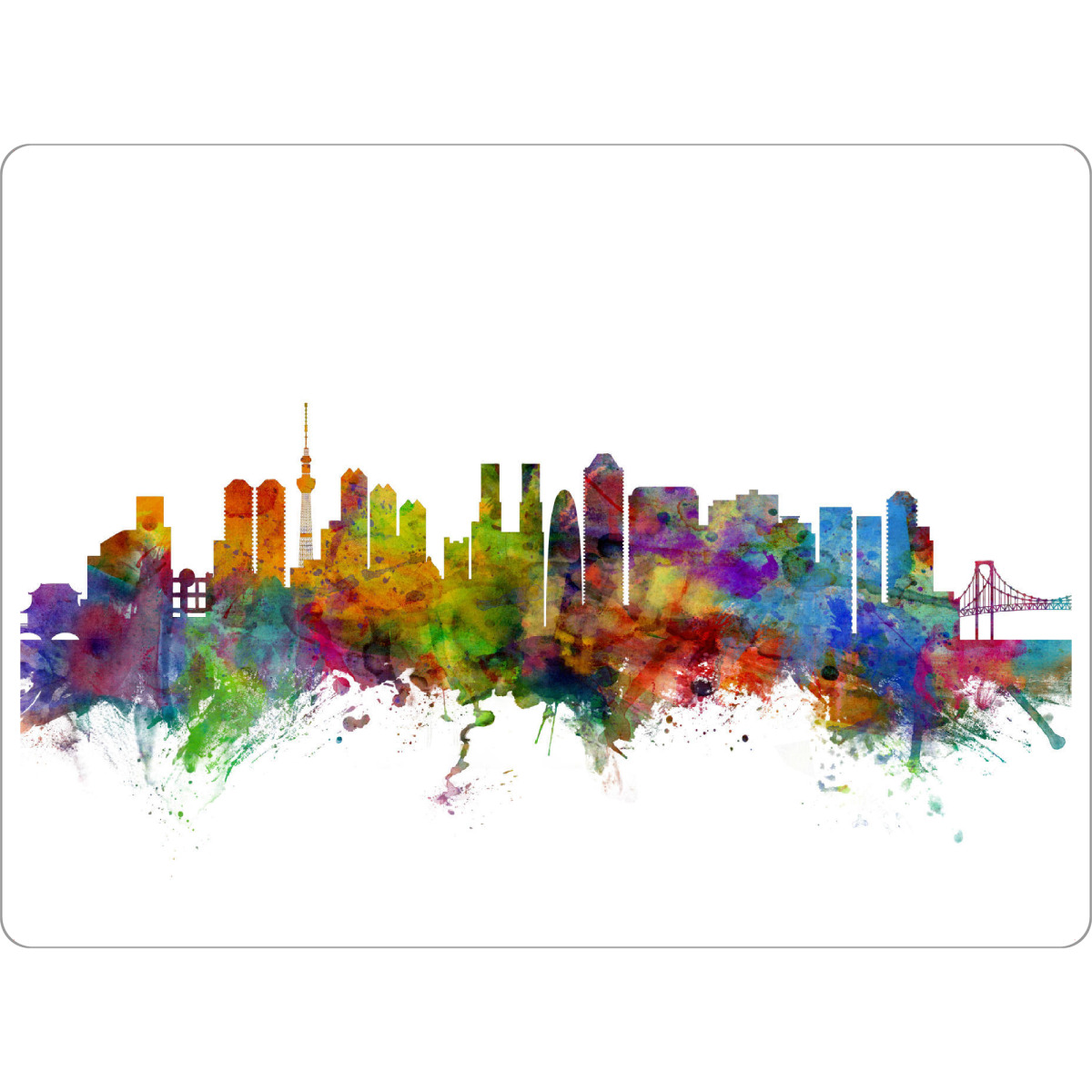 Tischset "Tokyo Watercolor" artboxONE - Städte,Reise,Architektur
