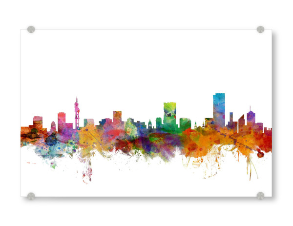 Acrylglasbild "Pretoria South Africa Watercolor" artboxONE - Städte,Reise,Architektur