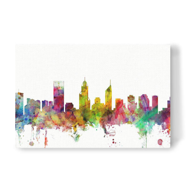 Leinwandbild "Perth Australia Watercolor" artboxONE - Städte,Reise,Architektur