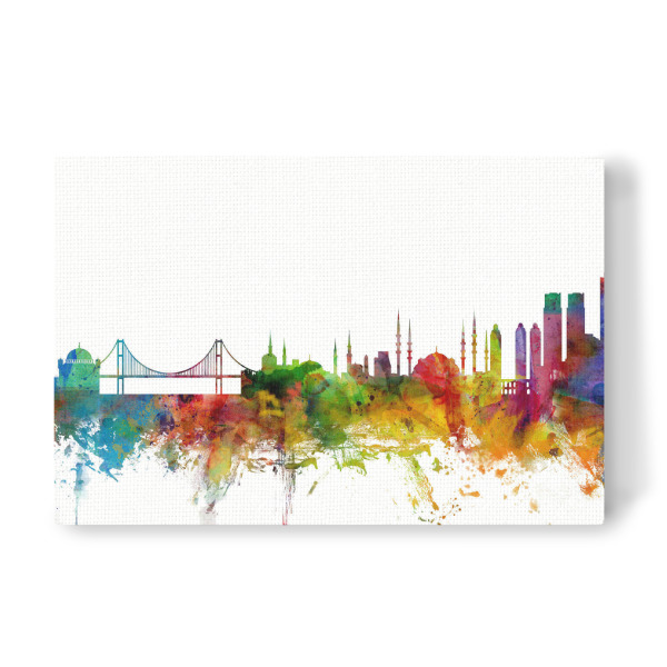 Leinwandbild "Istanbul Turkey Watercolor" artboxONE - Städte,Reise,Architektur