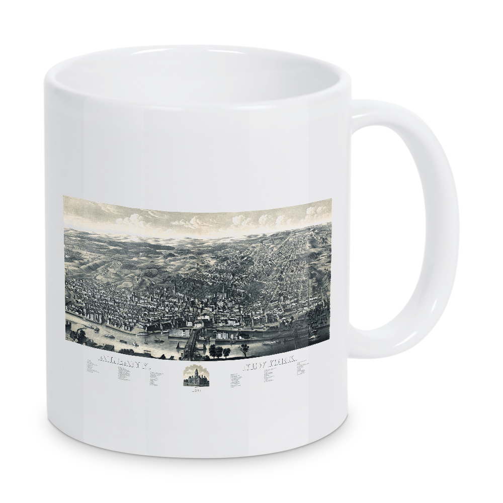 Tasse "Antique Map Albany- New York" artboxONE - Architektur,Kartografie