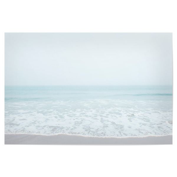Poster 30x20 cm "SMTH WATRS" artboxONE - Natur,Reise,Reise / Strand und Meer - Strand,Meer,Sand,Welle