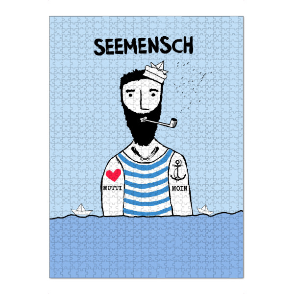 Puzzle Ravensburger "Seemensch" artboxONE - Menschen - Anker,Meer,Seemann,Maritim,Schiff - Bild Anker