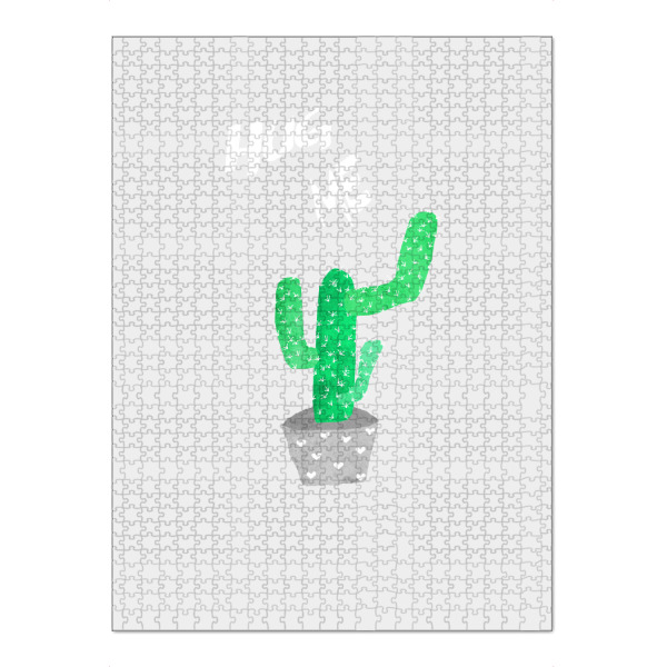 Puzzle Ravensburger "Kaktus" artboxONE - Typografie,Floral,Floral,Liebe - Kaktus,Liebe,Spruch,Typo,Beton,Pflanze - Bild Kaktus